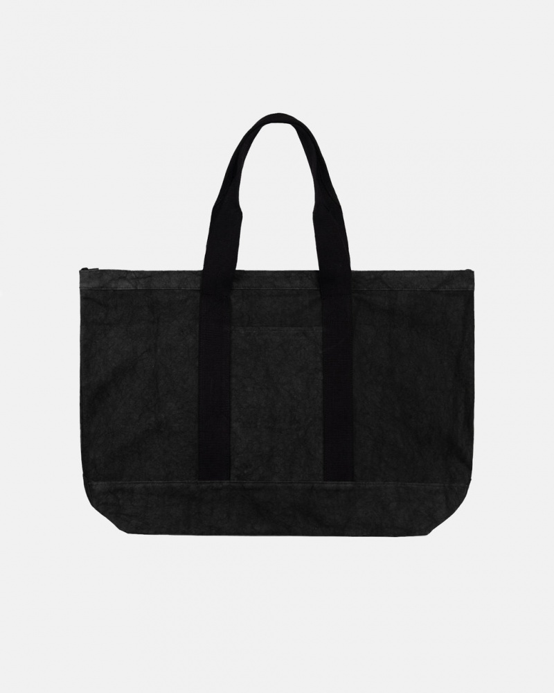 Stussy Canvas Extra Large Tote Bag - Unisex Bags Zwart | SBEVO73672