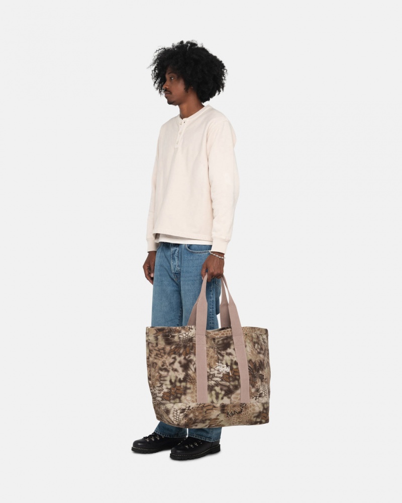 Stussy Canvas Extra Large Tote Bag - Unisex Bags Bruin | BEJKU47822