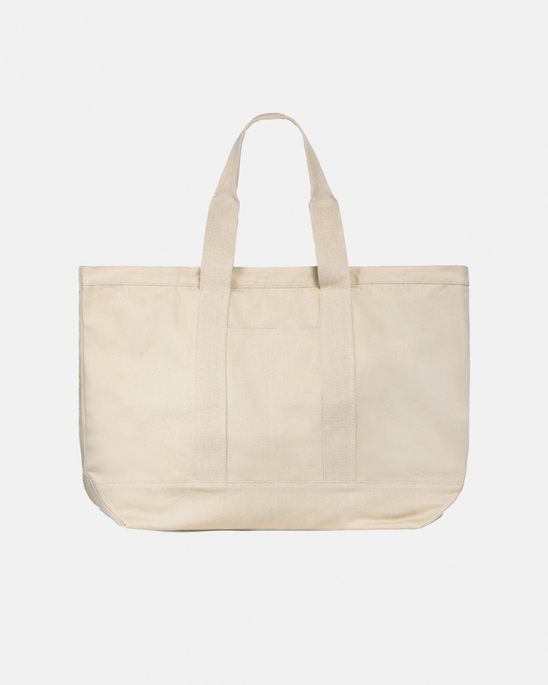 Stussy Canvas Extra Large Tote Bag - Unisex Bags Beige | FBEUI82369