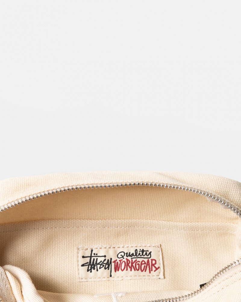 Stussy Canvas Side Pouch - Unisex Bags Beige | QBEWA44058