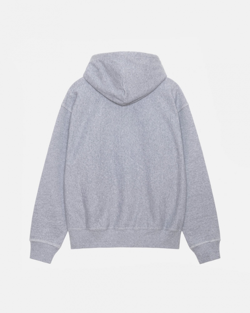 Stussy Contrast Stitch Label Hoodie - Unisex Hoodies Grijs | BEEGJ13237