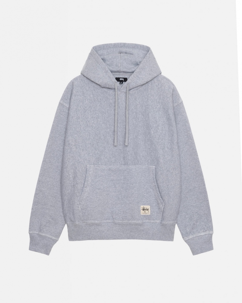 Stussy Contrast Stitch Label Hoodie - Unisex Hoodies Grijs | BEEGJ13237