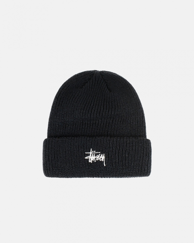 Stussy Cuff Beanie Basic - Unisex Zwart | BEDYB78209