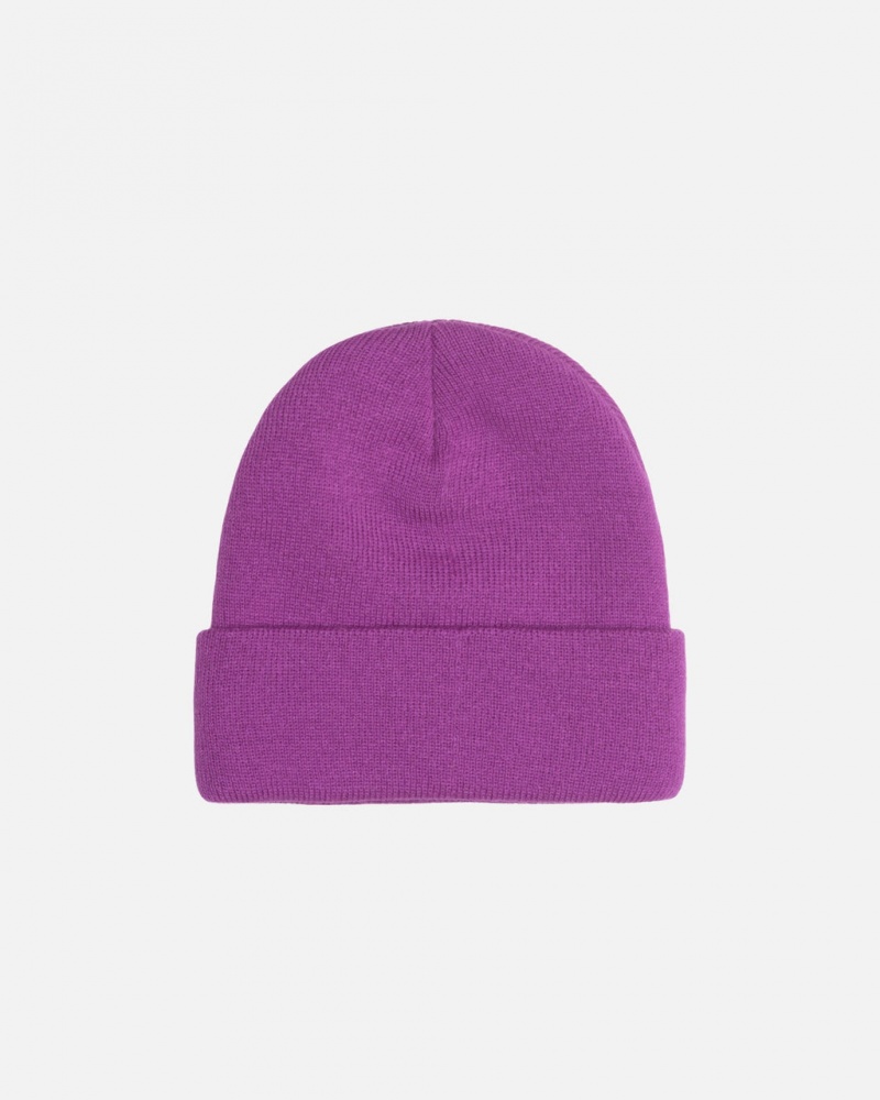 Stussy Cuff Beanie Stock - Unisex Paars | BEXBR62078