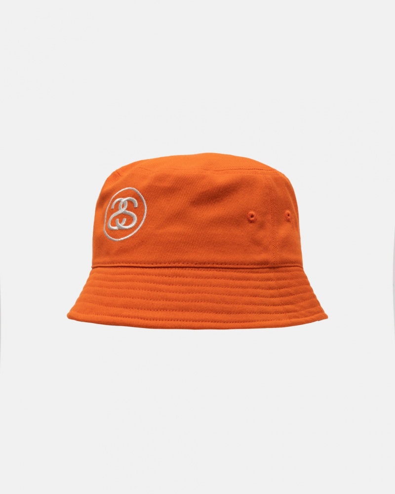 Stussy Deep Bucket Hat SS Link - Unisex Oranje | LBETR58300