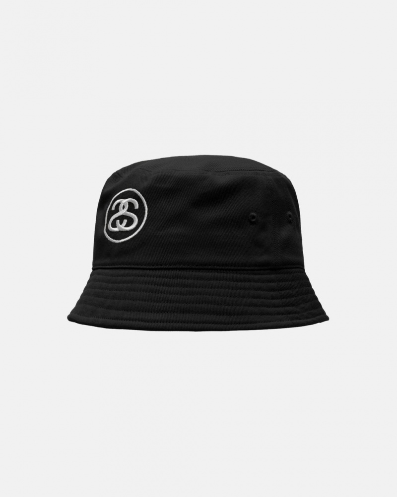 Stussy Deep Bucket Hat SS Link - Unisex Zwart | FBEUI22952