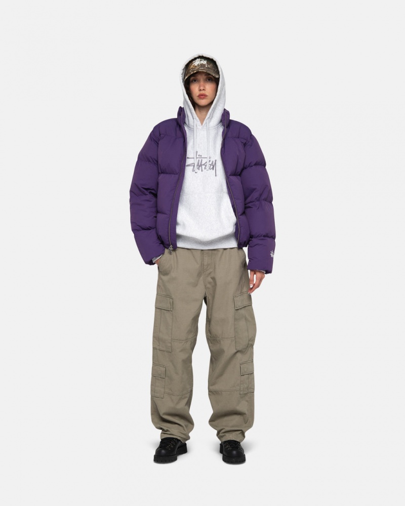 Stussy Down Puffer Nylon - Unisex Jackets Paars | BEJVR62848