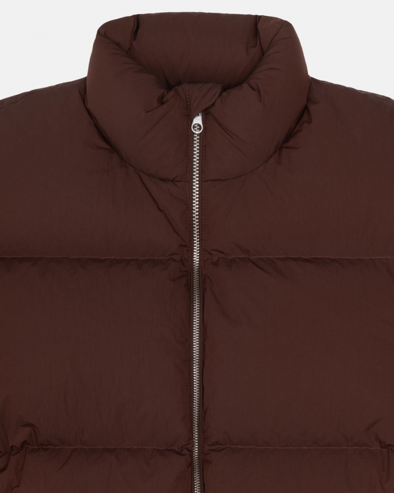 Stussy Down Puffer Nylon - Unisex Jackets Bruin | FBEUI35124