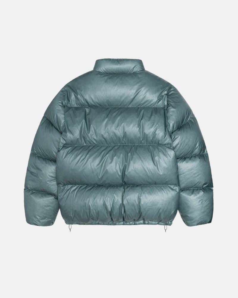 Stussy Down Puffer Parachute Ripstop - Unisex Jackets Blauw | ZBENQ16145