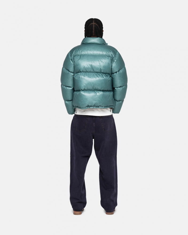 Stussy Down Puffer Parachute Ripstop - Unisex Jackets Blauw | ZBENQ16145