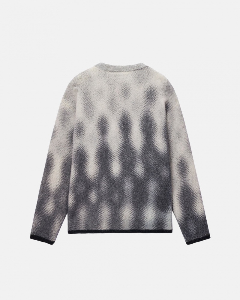 Stussy Gradient Dot Brushed Trui - Unisex Sweaters Grijs | BEDFL12166