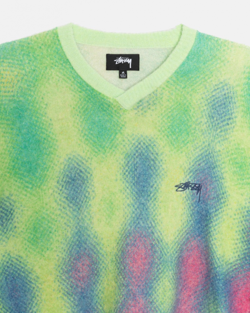 Stussy Gradient Dot Brushed Trui - Unisex Sweaters Gekleurd | QBEWA50319