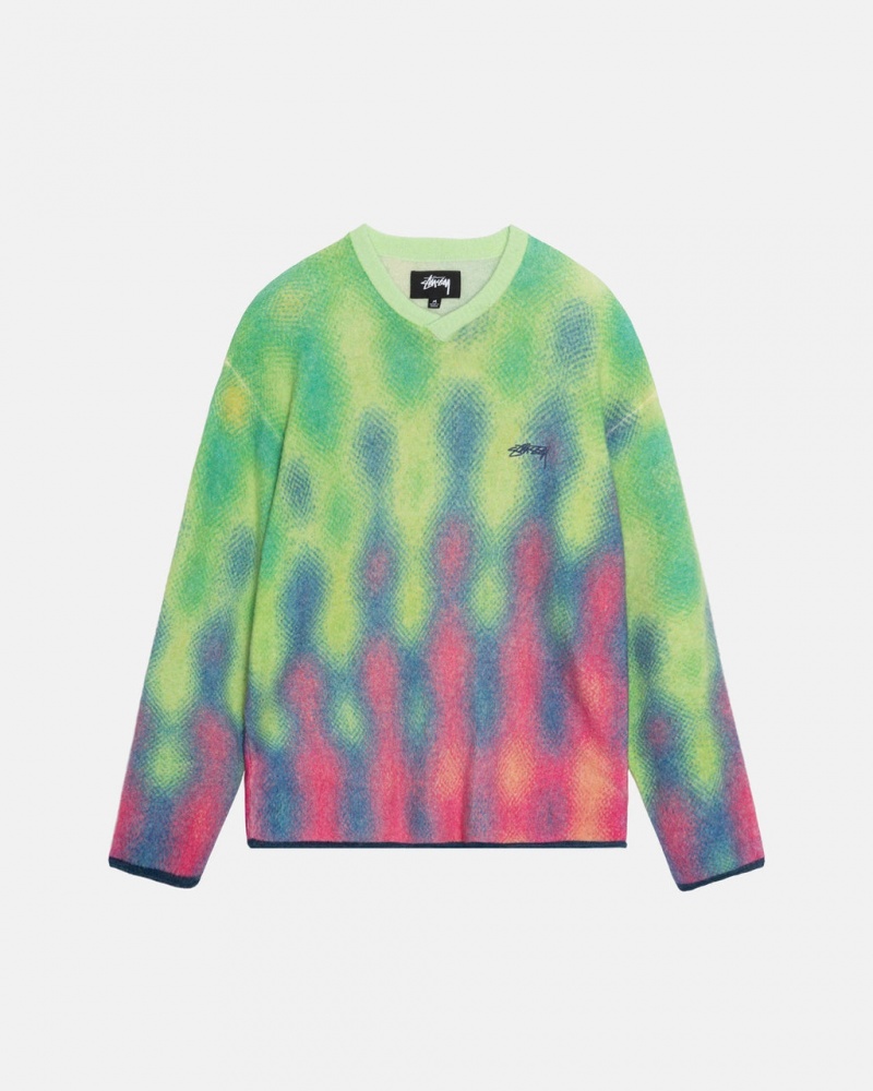 Stussy Gradient Dot Brushed Trui - Unisex Sweaters Gekleurd | QBEWA50319