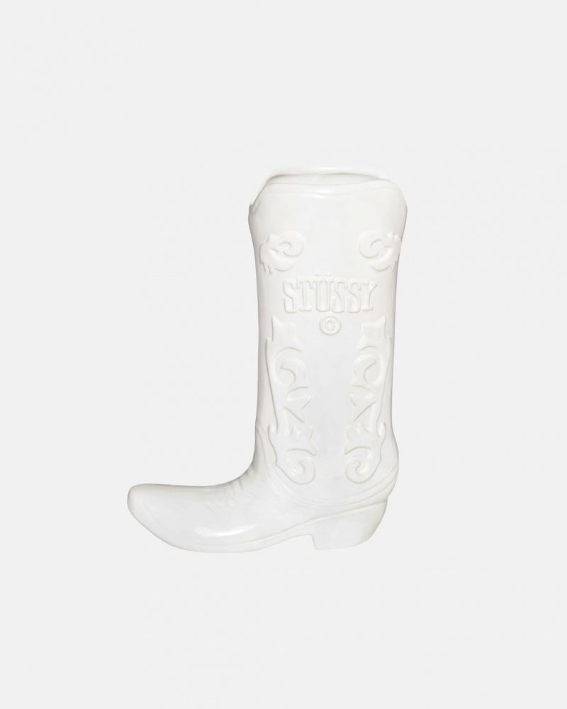 Stussy Keramiek Boot Vase - Vase/Pottery Wit | BEIIZ81824