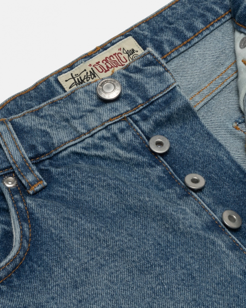 Stussy Klassieke Jean Denim - Unisex Denim Blauw | BEDYB82787