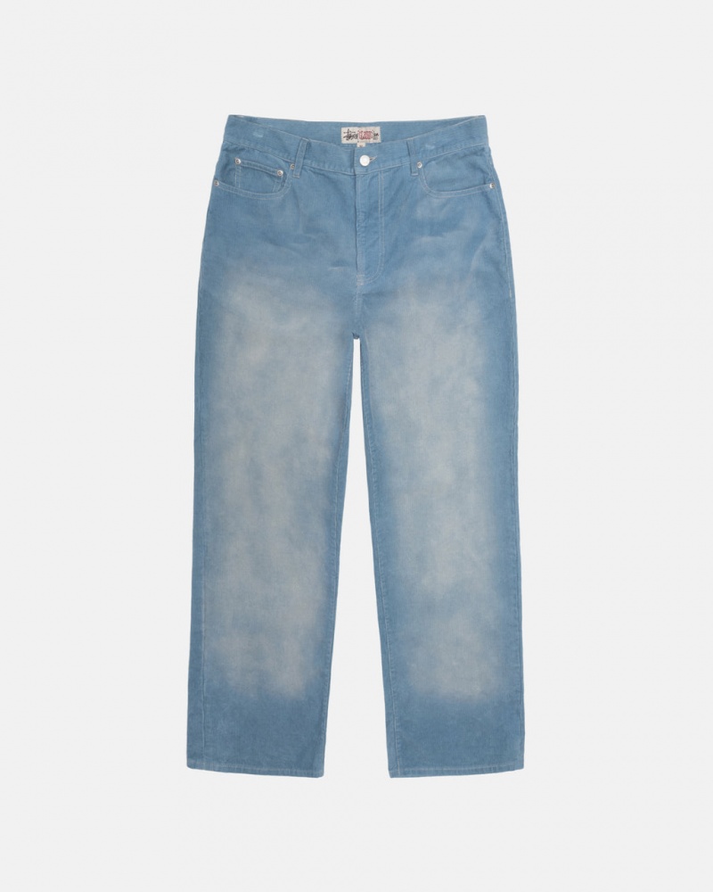 Stussy Klassieke Jean Faded Corduroy - Unisex Denim Blauw | BECVG99442