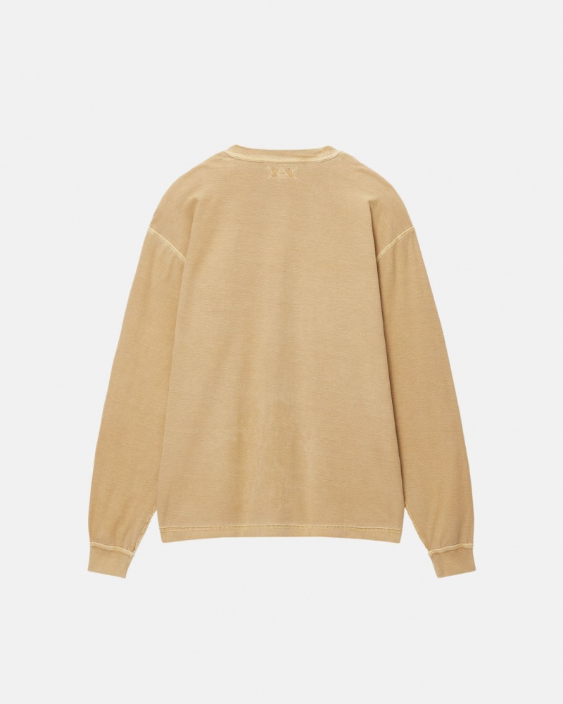 Stussy Lazy LS Tee - Unisex Longsleeve Goud | XBEBH40041