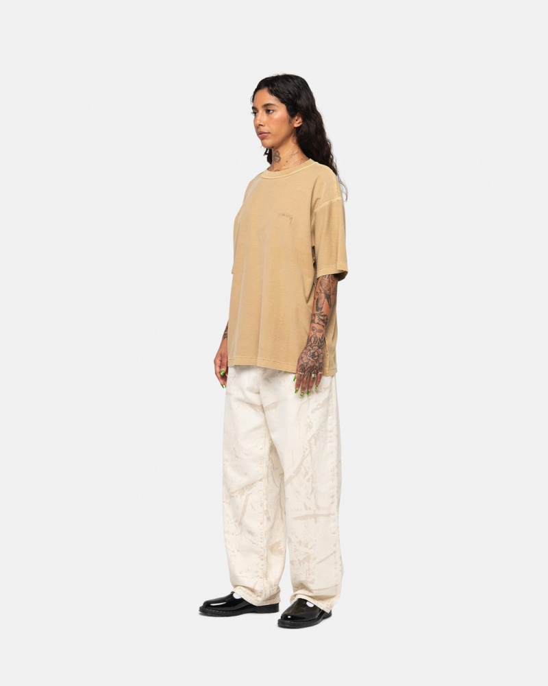 Stussy Lazy Tee - Unisex Longsleeve T-Shirts Goud | LBESX46979