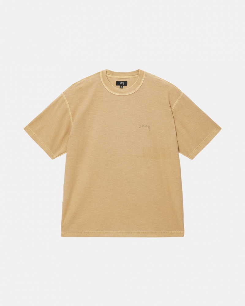 Stussy Lazy Tee - Unisex Longsleeve T-Shirts Goud | LBESX46979