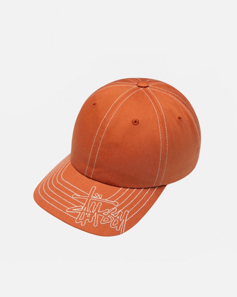 Stussy Low Pro Basic Stitch Strapback - Unisex Oranje | EBEHC78054