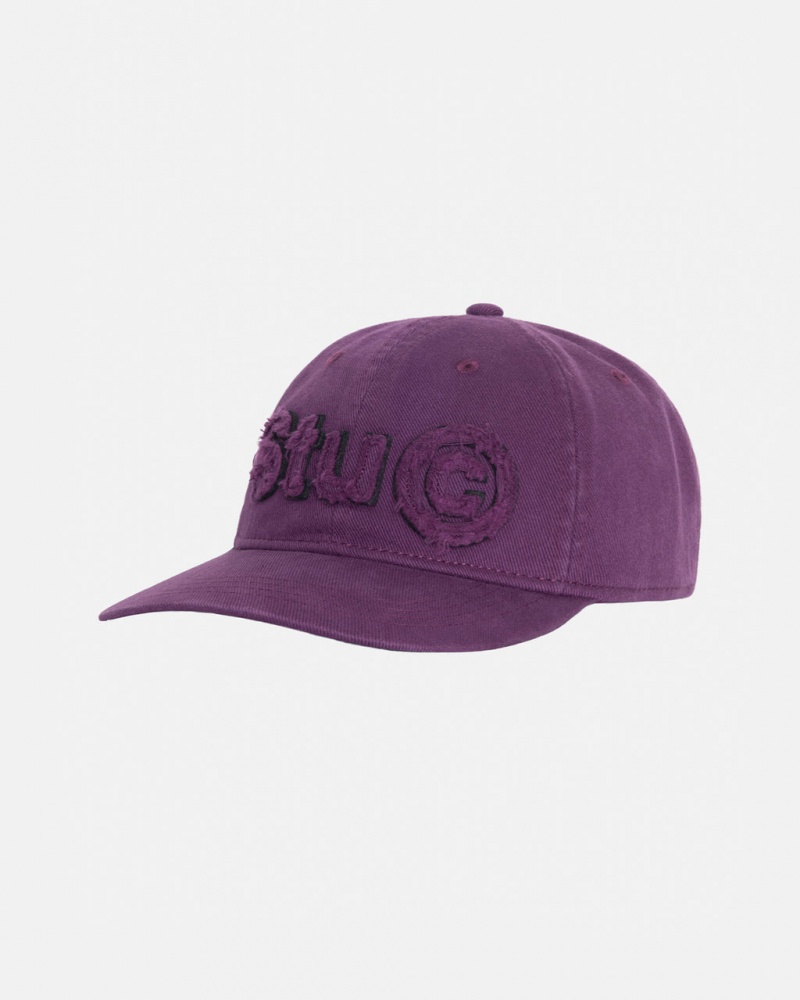 Stussy Low Pro Copyright Applique Strapback - Unisex Paars | EBEHC19704