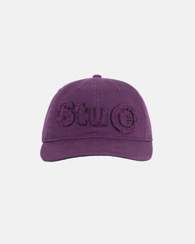 Stussy Low Pro Copyright Applique Strapback - Unisex Paars | EBEHC19704