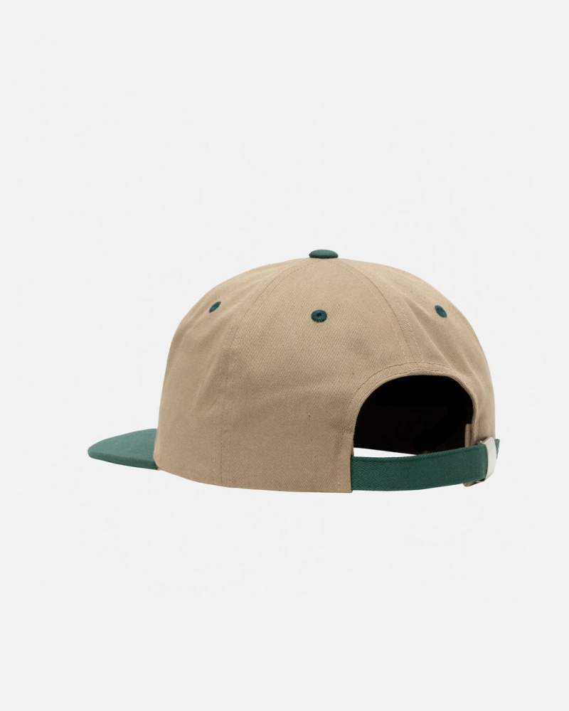 Stussy Mid-Depth Basic Star Strapback - Unisex Khaki | PBEQX45785