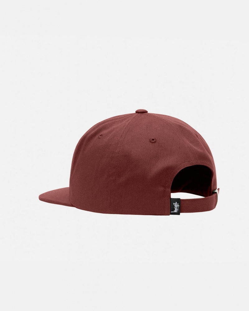 Stussy Mid-Depth Basic Strapback - Unisex Rood Bruin | SBENY22268