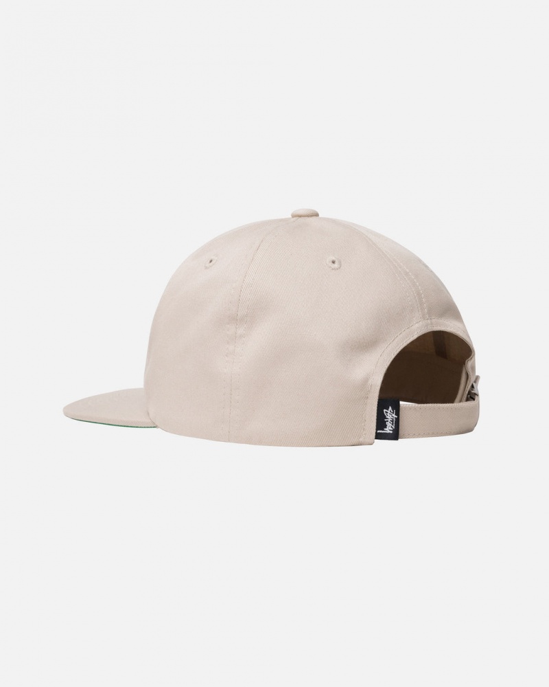 Stussy Mid-Depth Stu Arch Strapback - Unisex Khaki | BBESD89836