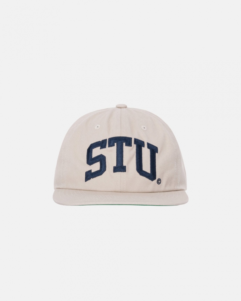 Stussy Mid-Depth Stu Arch Strapback - Unisex Khaki | BBESD89836