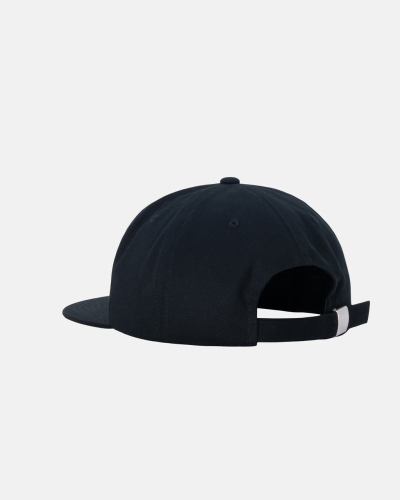 Stussy Mid-Depth Stu Arch Strapback - Unisex Zwart | BEQCS23125