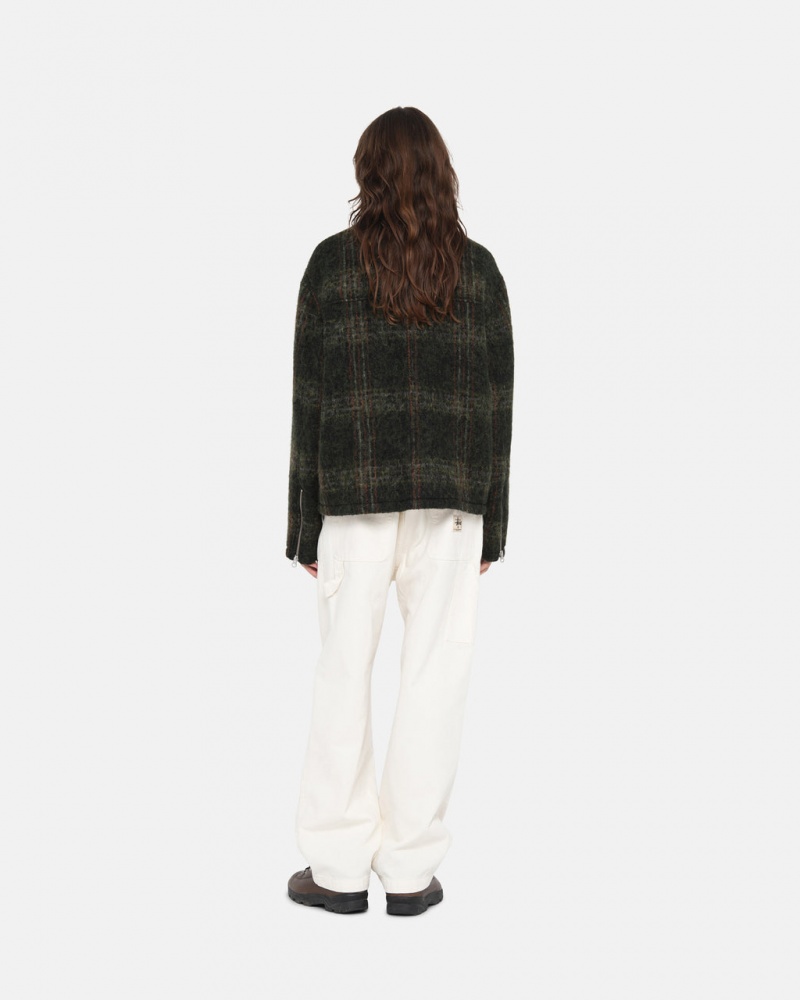 Stussy Mohair Club Jacket - Unisex Jackets Olijfgroen | SBENY42116