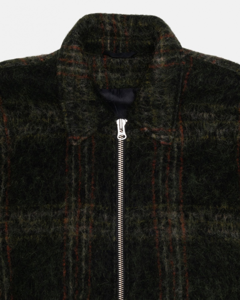 Stussy Mohair Club Jacket - Unisex Jackets Olijfgroen | SBENY42116