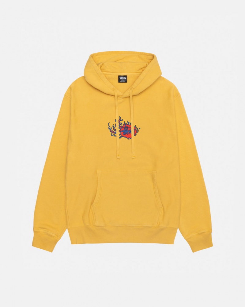 Stussy Mosaic Dragon Hoodie Pigment Dyed - Unisex Hoodies Oranje | XBEGW28447