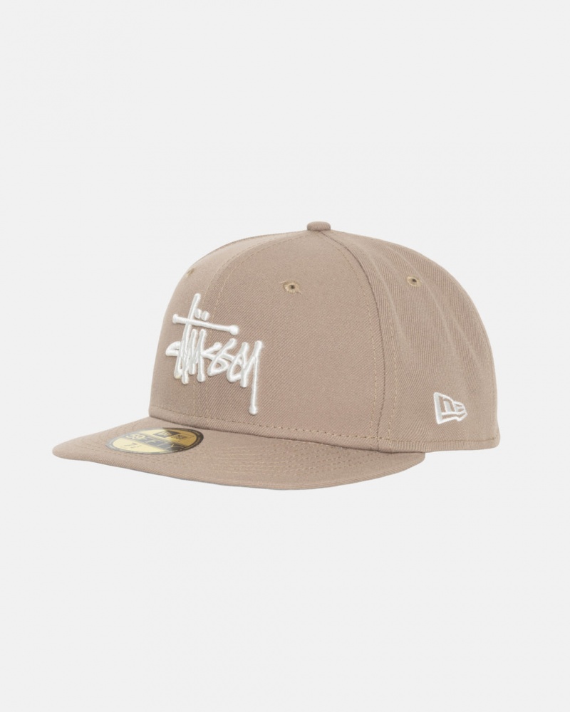 Stussy New Era 59Fifty Authentic - Unisex Khaki | BEJVR50537