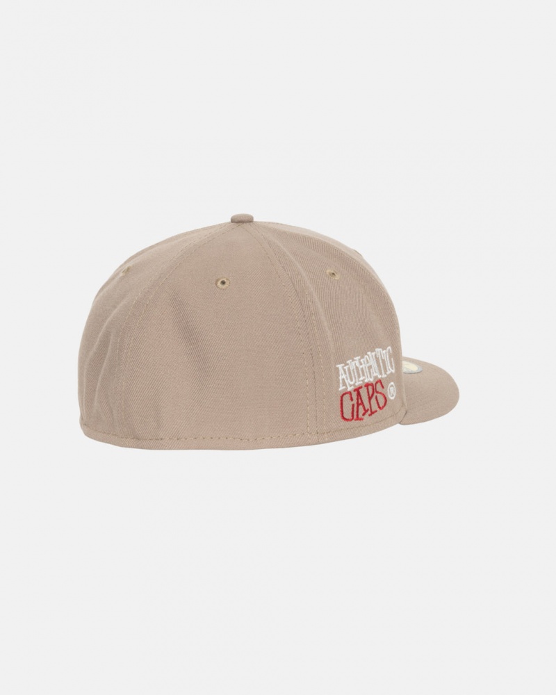 Stussy New Era 59Fifty Authentic - Unisex Khaki | BEJVR50537