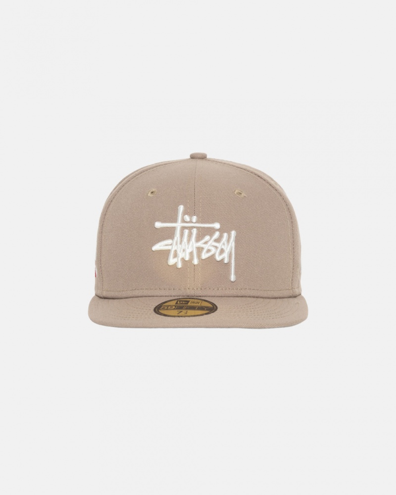 Stussy New Era 59Fifty Authentic - Unisex Khaki | BEJVR50537