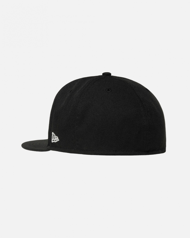 Stussy New Era 59Fifty Curly S - Unisex Zwart | XBEGW10705