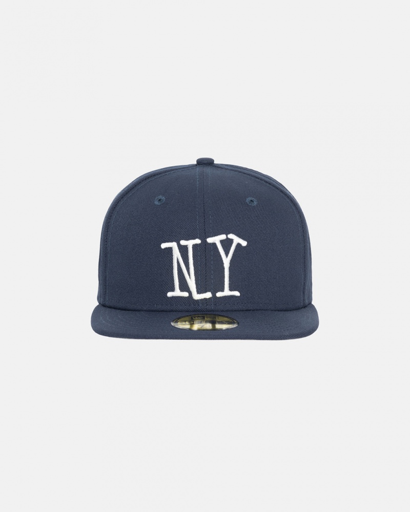 Stussy New Era 59Fifty Ny - Unisex Donkerblauw | QBEWA22179