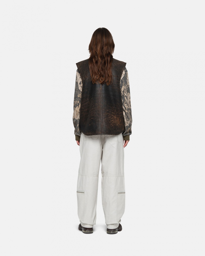 Stussy Reversible Shearling Workgear Vest - Unisex Jackets Bruin | BEEAH23484