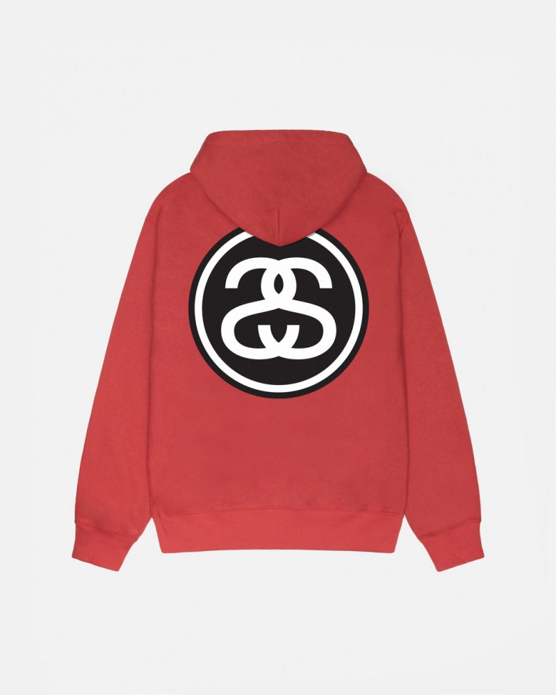 Stussy SS-Link Zip Hoodie - Unisex Hoodies Rood | BEJVR24195