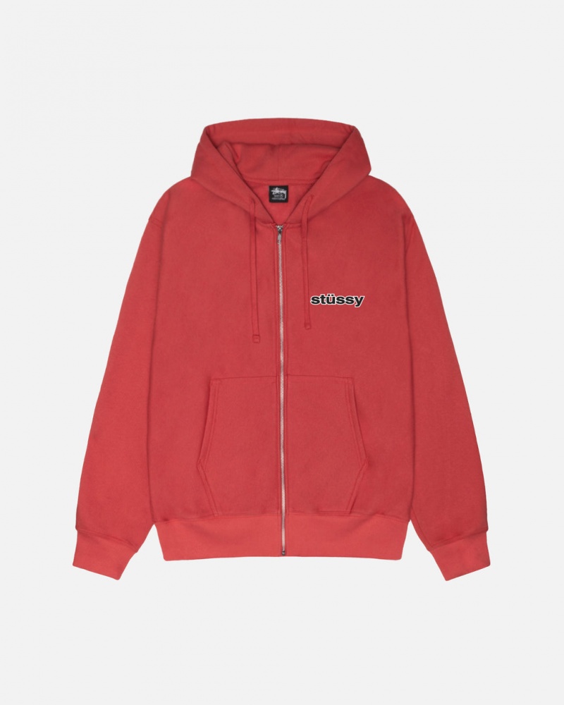 Stussy SS-Link Zip Hoodie - Unisex Hoodies Rood | BEJVR24195