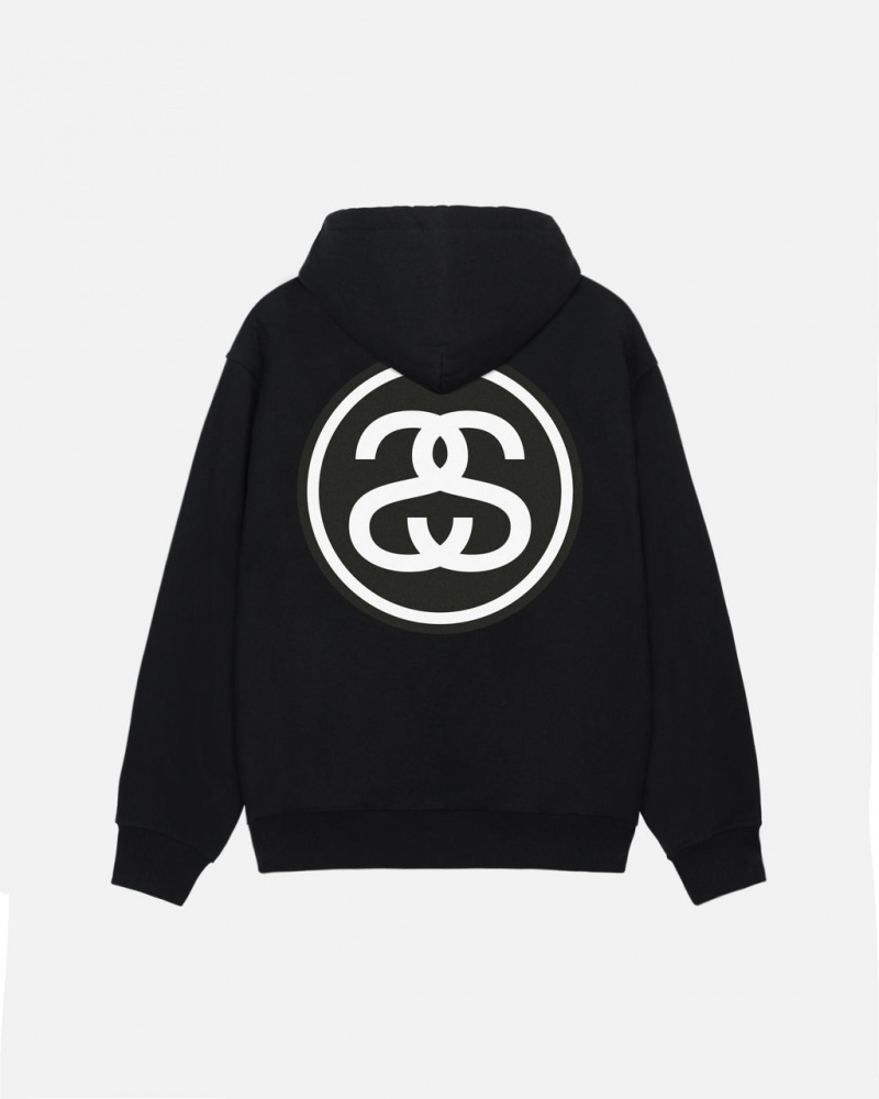 Stussy SS-Link Zip Hoodie - Unisex Hoodies Zwart | DBEKV76674