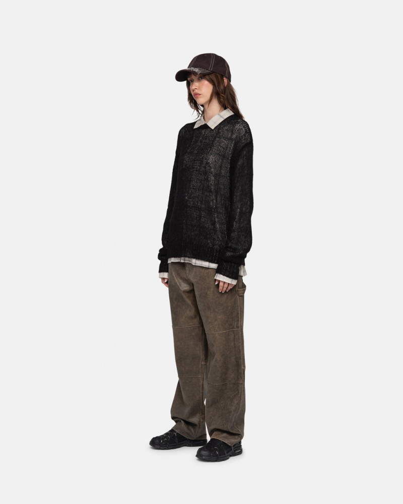 Stussy S Loose Knit Trui - Unisex Sweaters Zwart | BEJVR85422