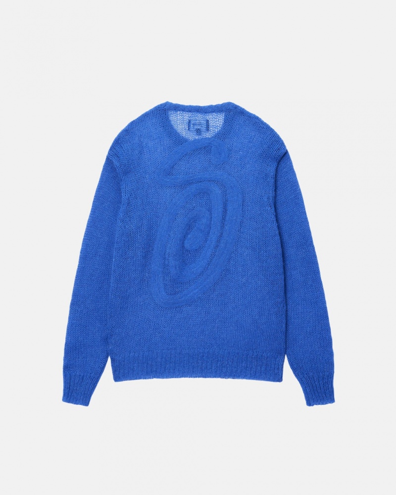 Stussy S Loose Knit Trui - Unisex Sweaters Blauw | EBEHC70543