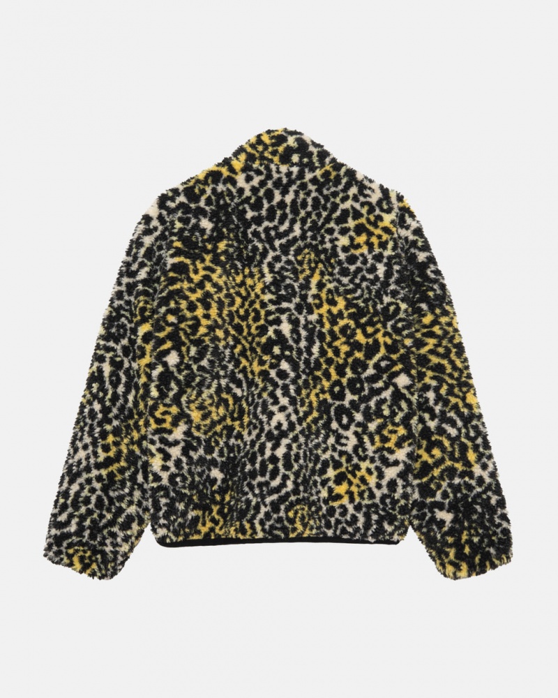 Stussy Sherpa Reversible Jacket - Unisex Jackets Geel Leopard | BEEAH48523