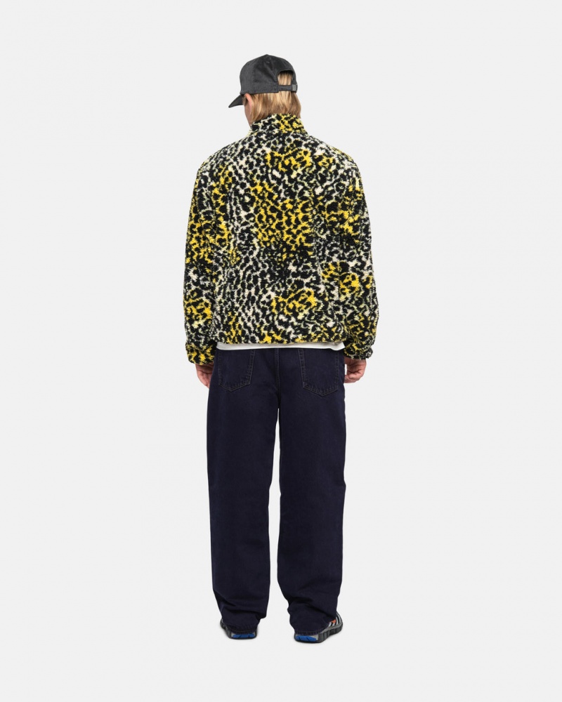 Stussy Sherpa Reversible Jacket - Unisex Jackets Geel Leopard | BEEAH48523