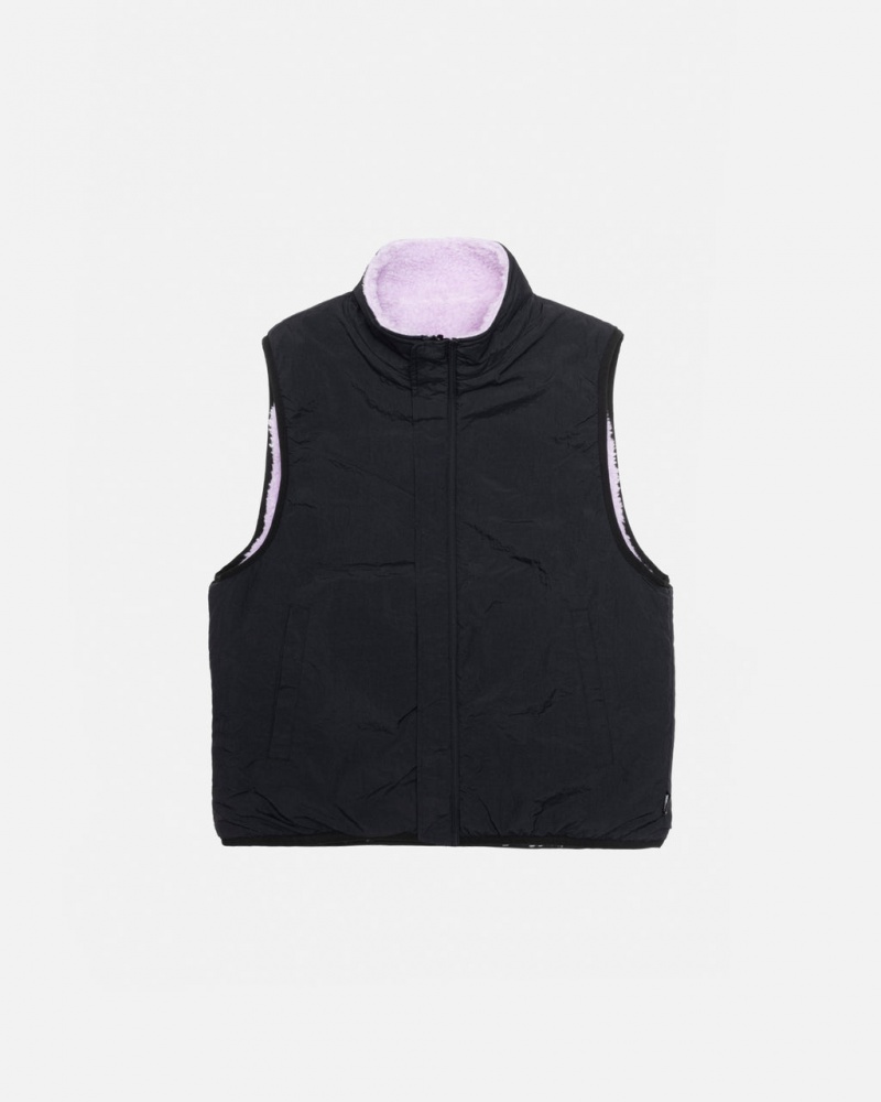 Stussy Sherpa Reversible Vest - Unisex Jackets Lavendel | BEXBR26520