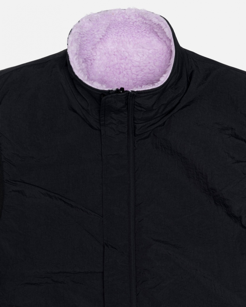 Stussy Sherpa Reversible Vest - Unisex Jackets Lavendel | BEXBR26520