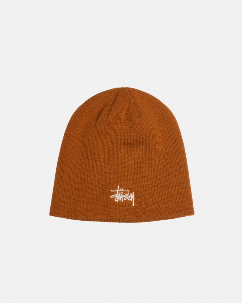 Stussy Skullcap Basic - Unisex Bruin | QBEWA74108